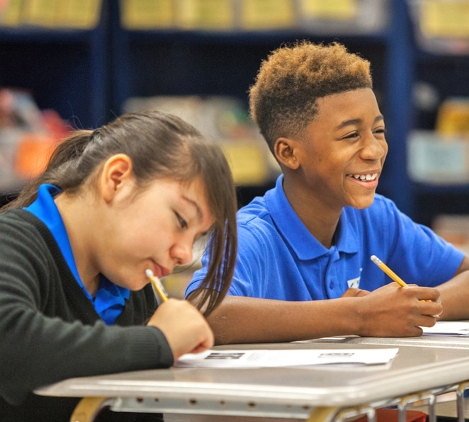 student laughing