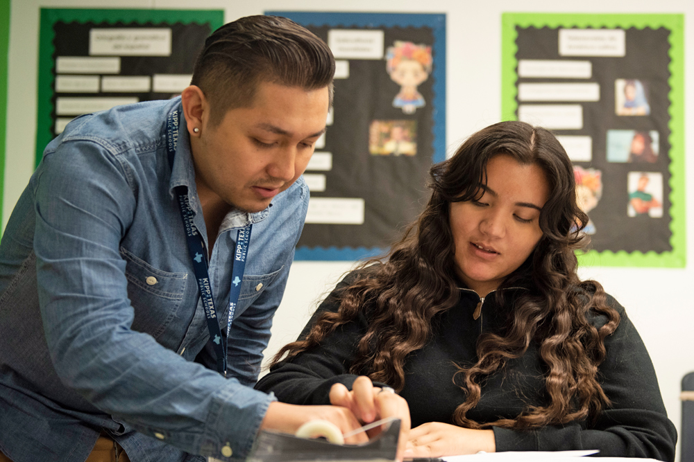 Photo of KIPP Texas Teacher and Student