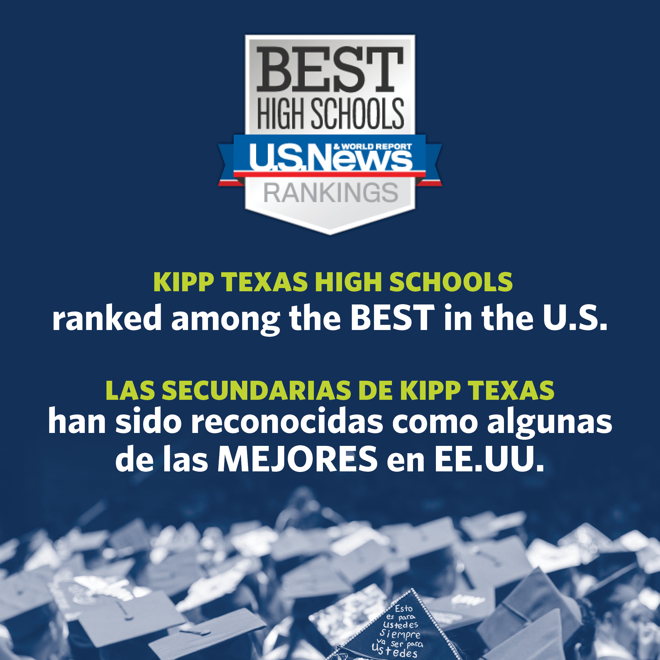 Six KIPP Texas High Schools ranked among best in the nation by U.S