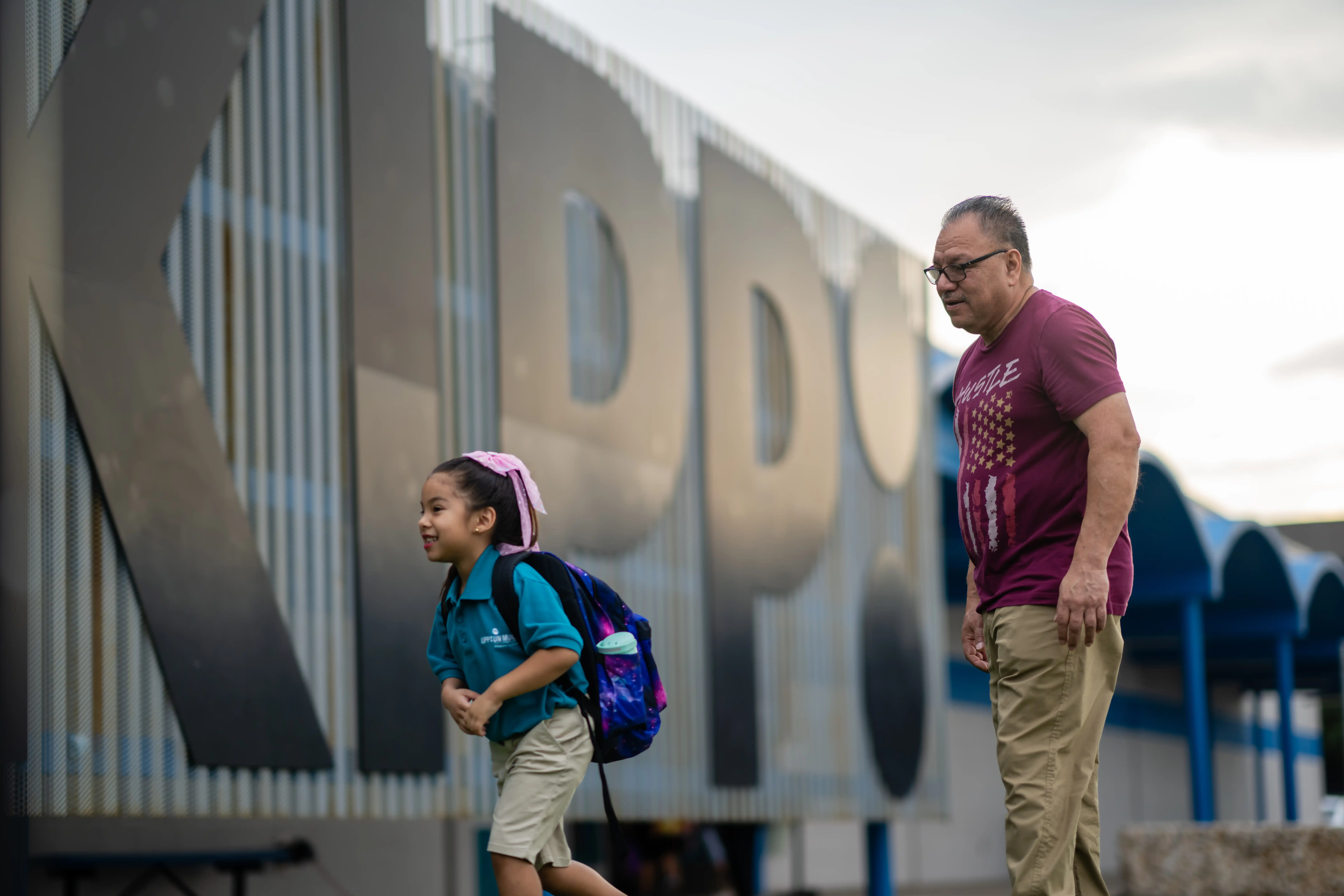 KIPP student with parent