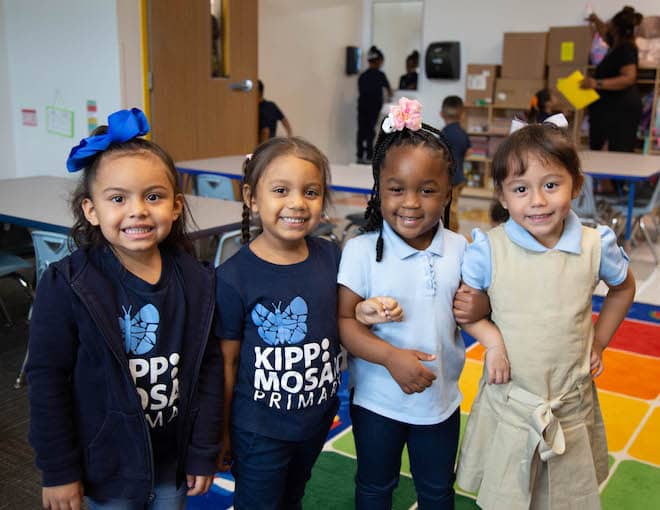 KIPP kindergarten students smiling