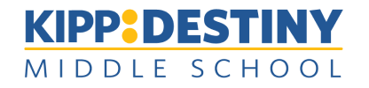KIPP: Destiny Middle school logo