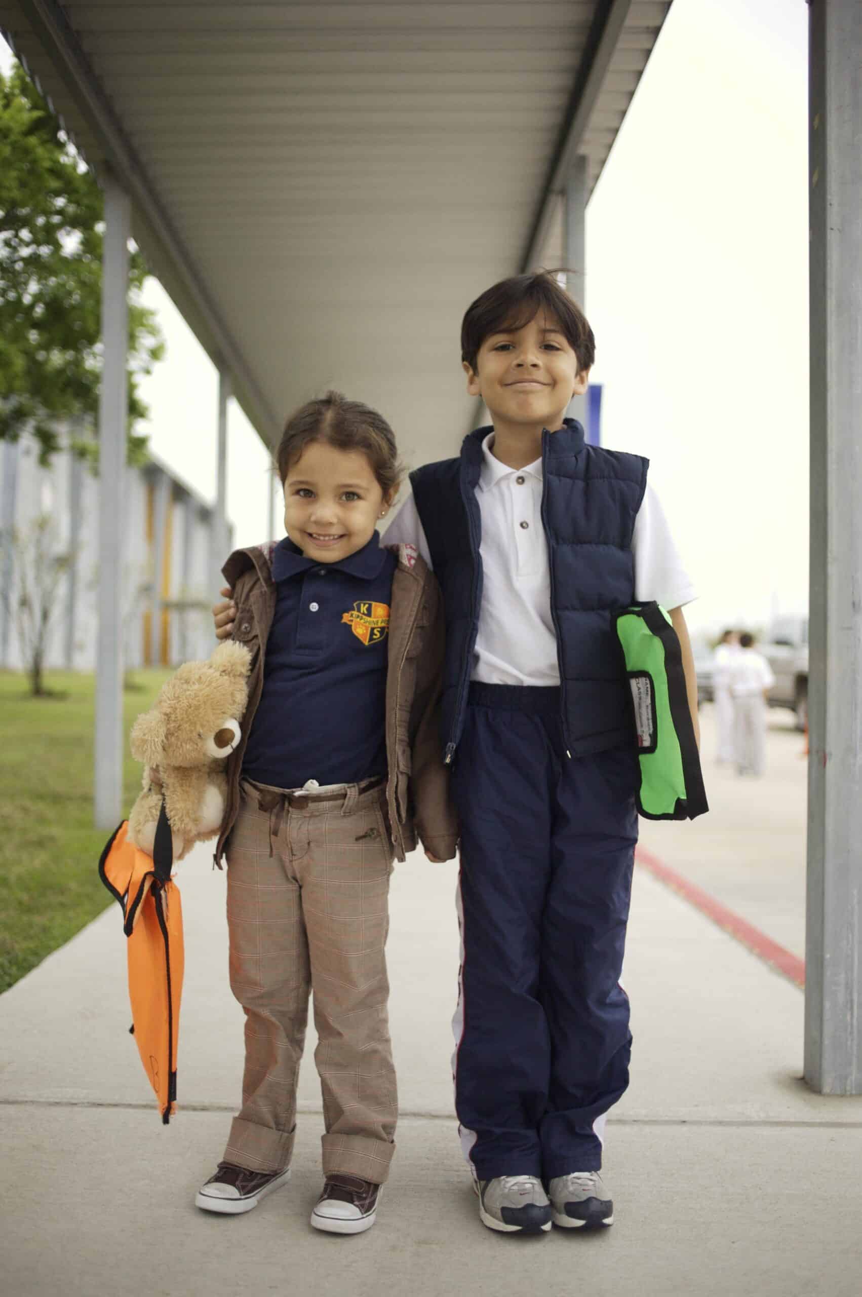 Two students smiling at KIPP Shine school in Houston