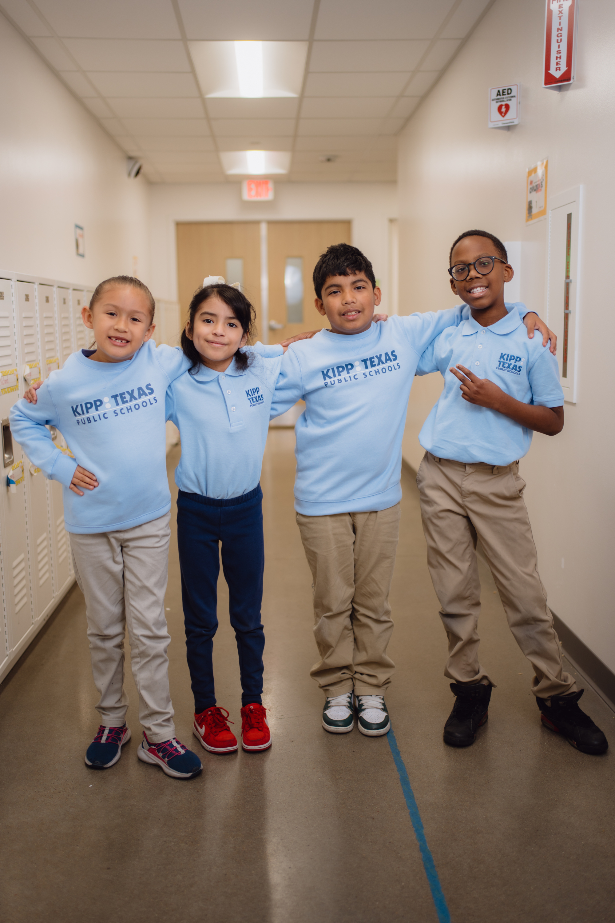 Four KIPP Texas Elementary School Students