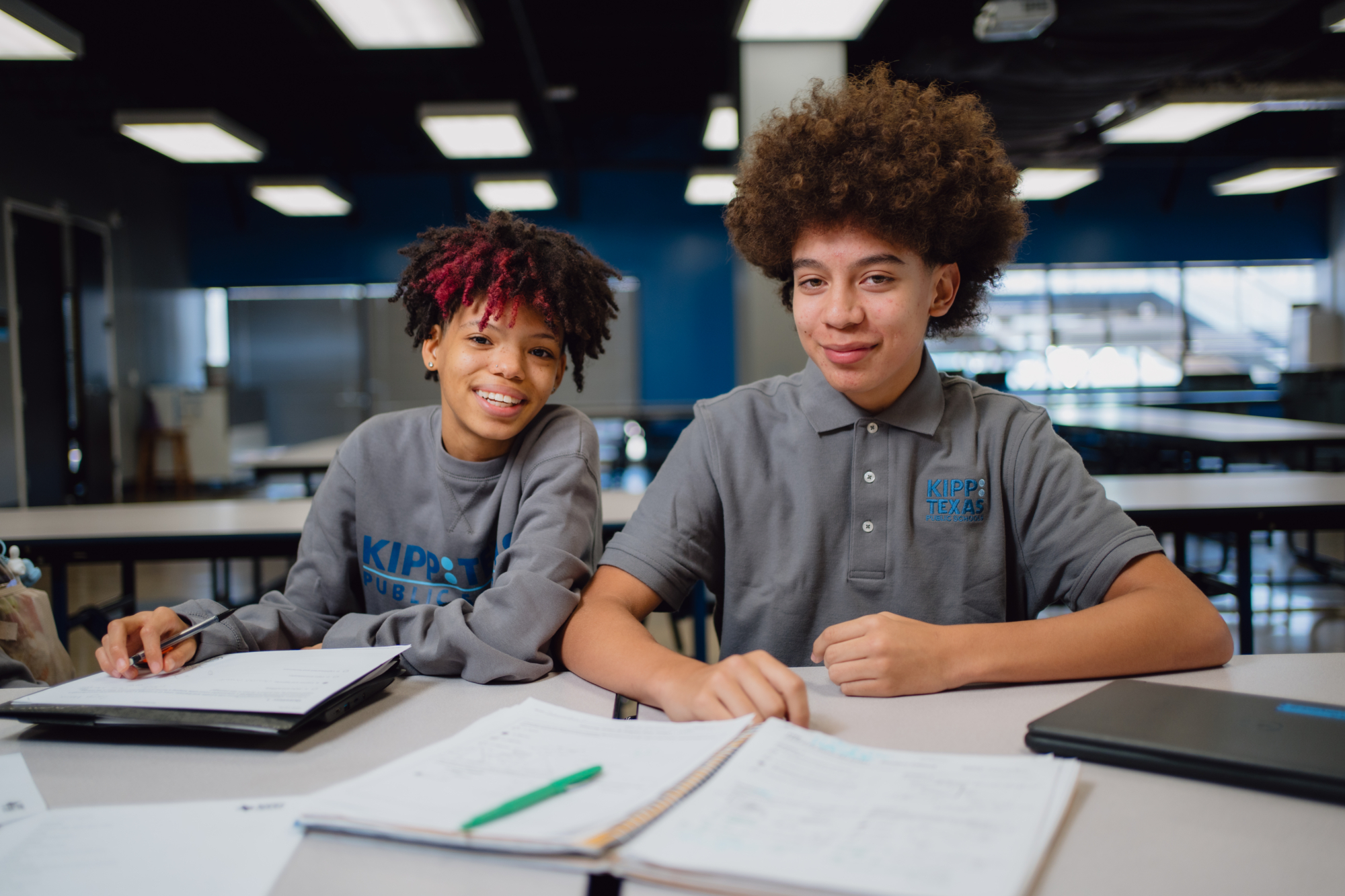 Two KIPP Texas - School Seniors Smiling