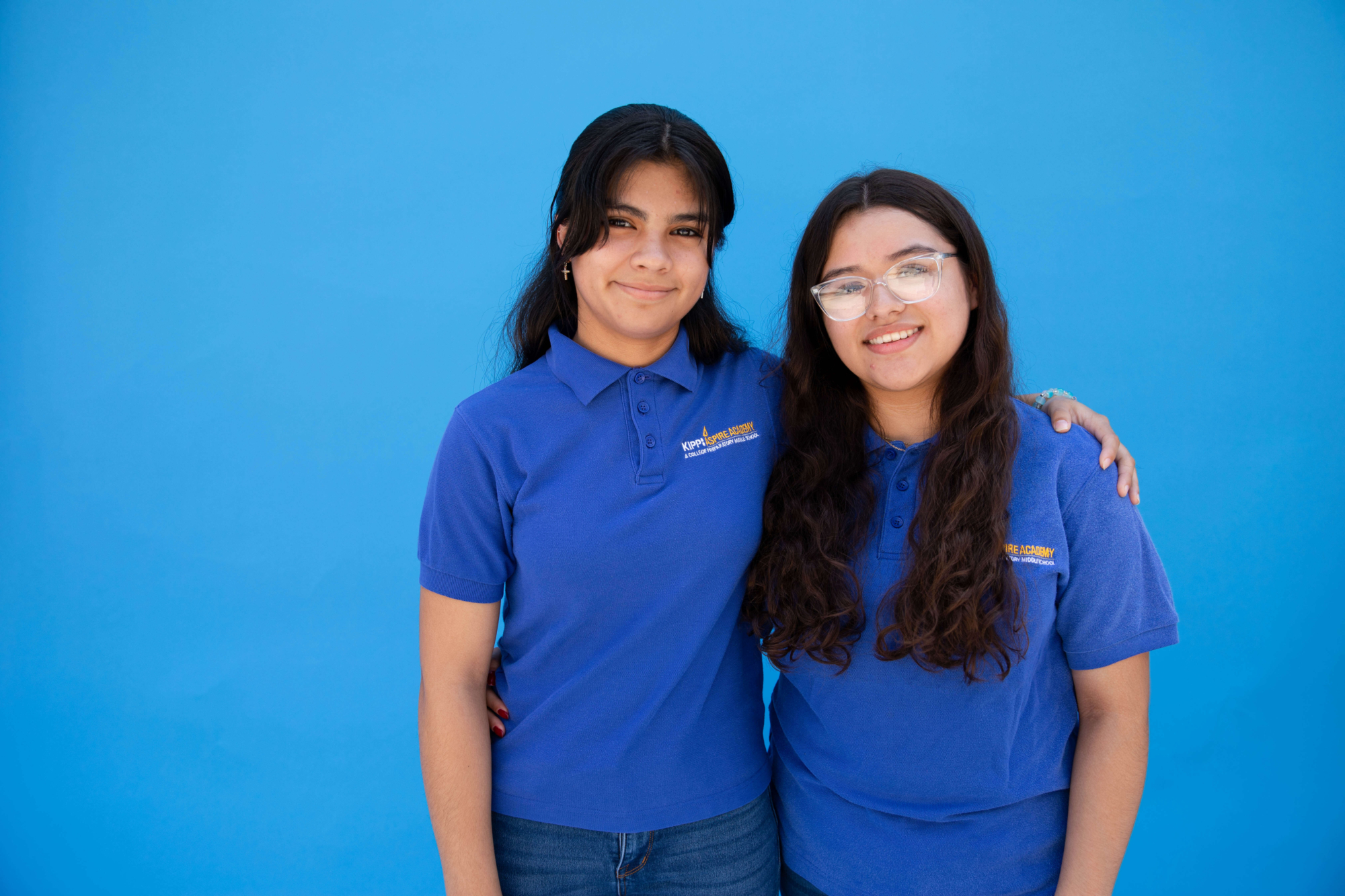 Two KIPP Texas Middle School Students Smiling